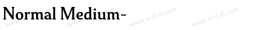 Normal Medium字体转换